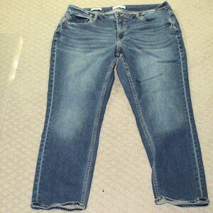 Vigoss Jeans Womens 16 Blue Denim Pants Jagger Skinny Distressed Holes Grunge